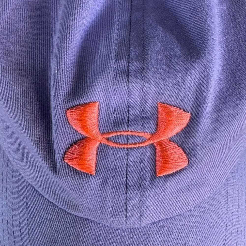 Under Armour Youth Purple Baseball Cap Orange Logo Adjustable Hat 1272197 OSFA